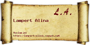 Lampert Alina névjegykártya
